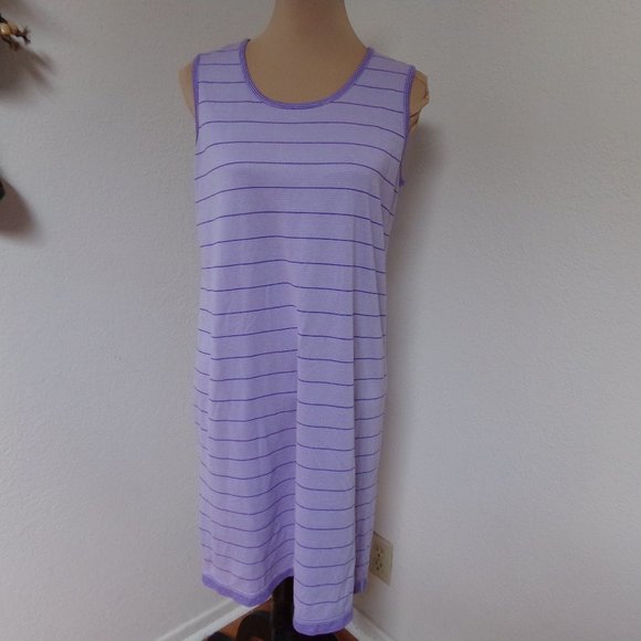 Purple Striped Reversible Tank Dress 